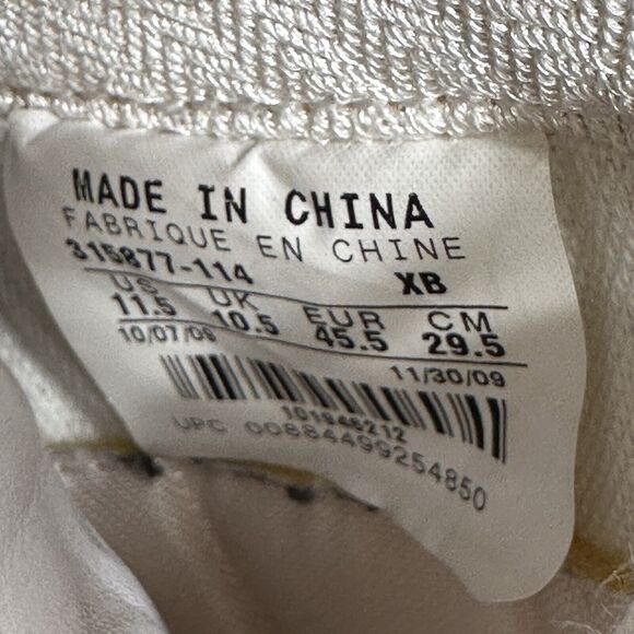 Nike Blaze Mens Sneaker MID TOP Triple White Leather Swoosh Size 11.5 - Picture 14 of 16